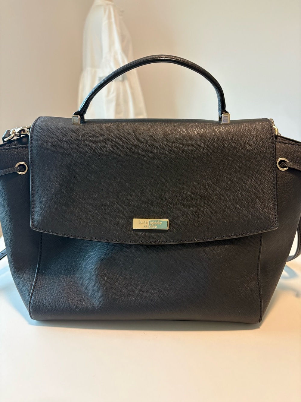 Kate Spade Black Saffano leather Medium Bag